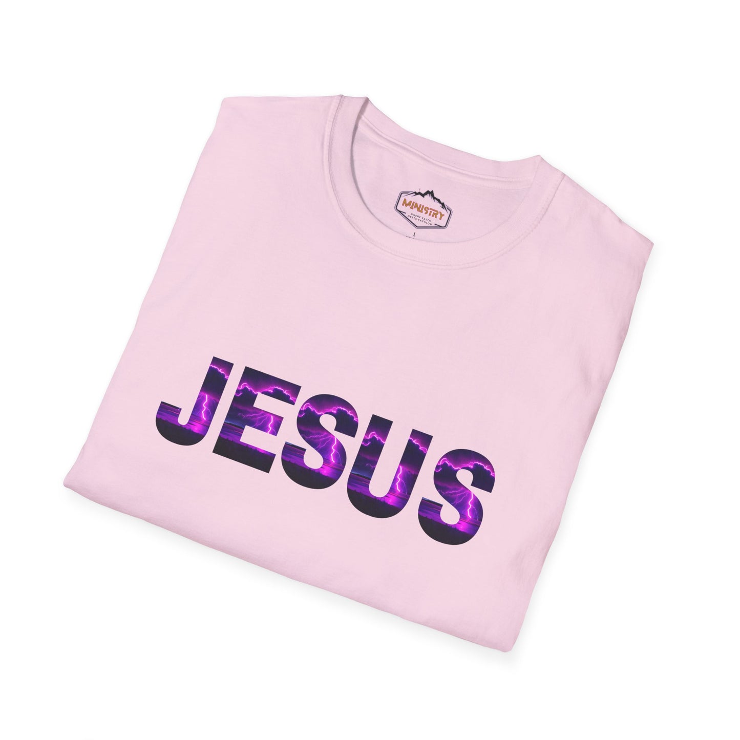 Ministry Fashion presents Neon Lightning Jesus T-Shirt
