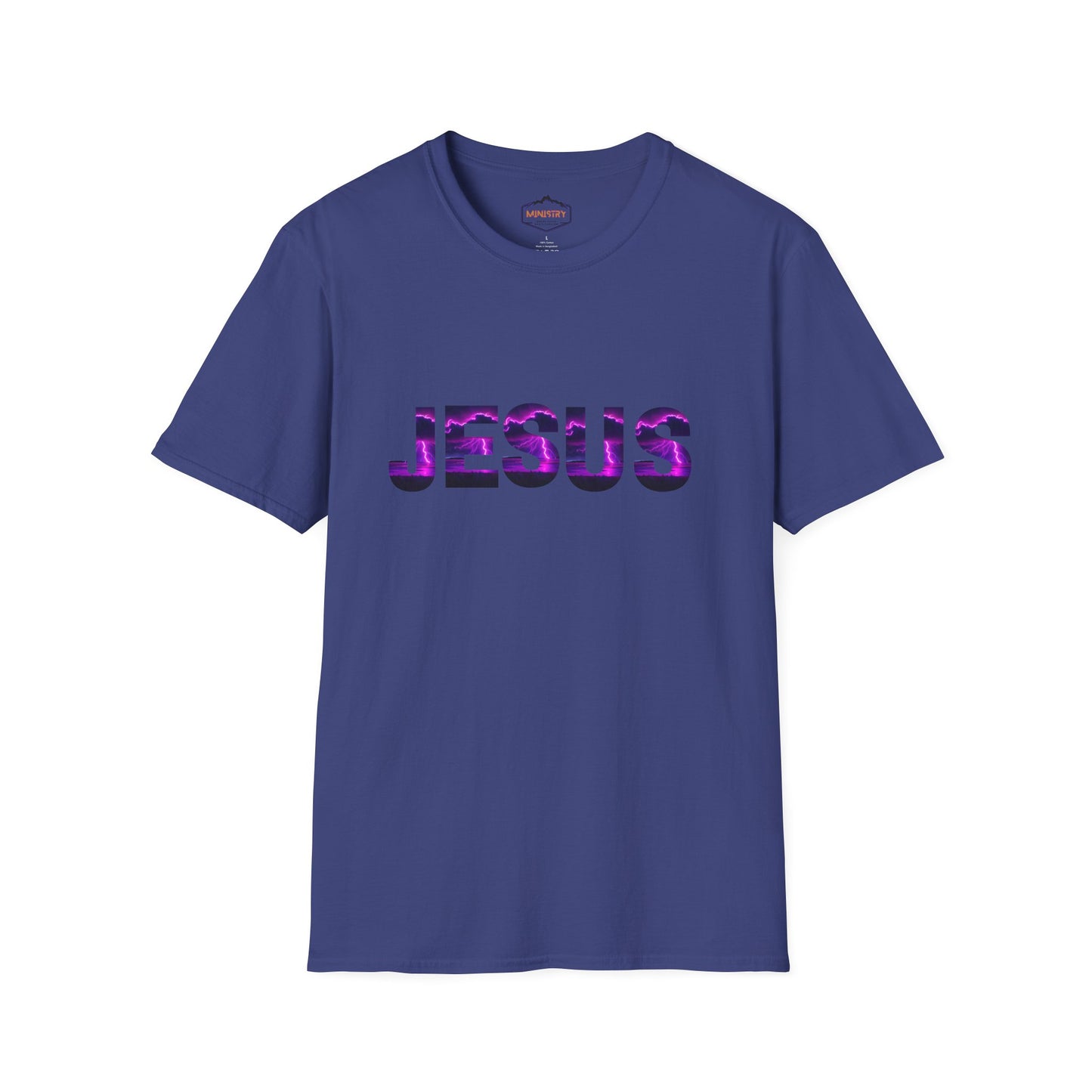 Ministry Fashion presents Neon Lightning Jesus T-Shirt