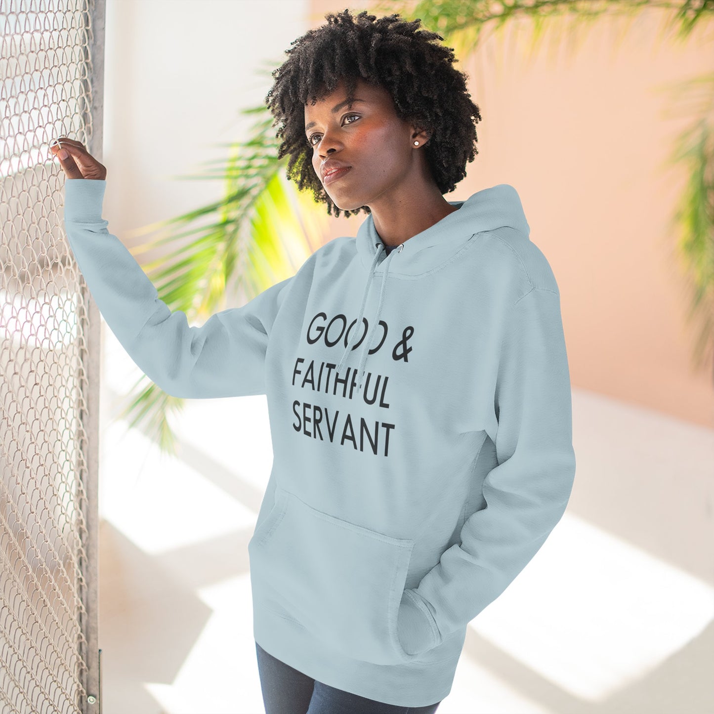 Ministry Three-Panel Fleece Hoodie Featuring 'Good & Faithful Servant'