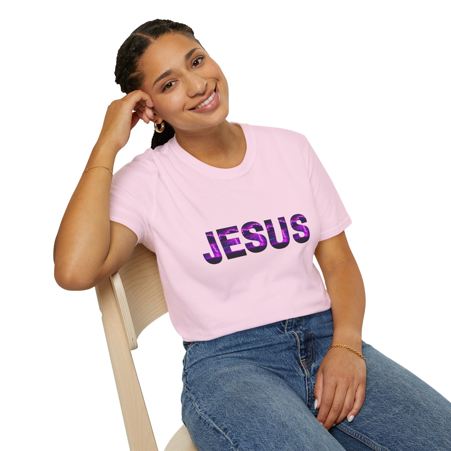 Ministry Fashion presents Neon Lightning Jesus T-Shirt