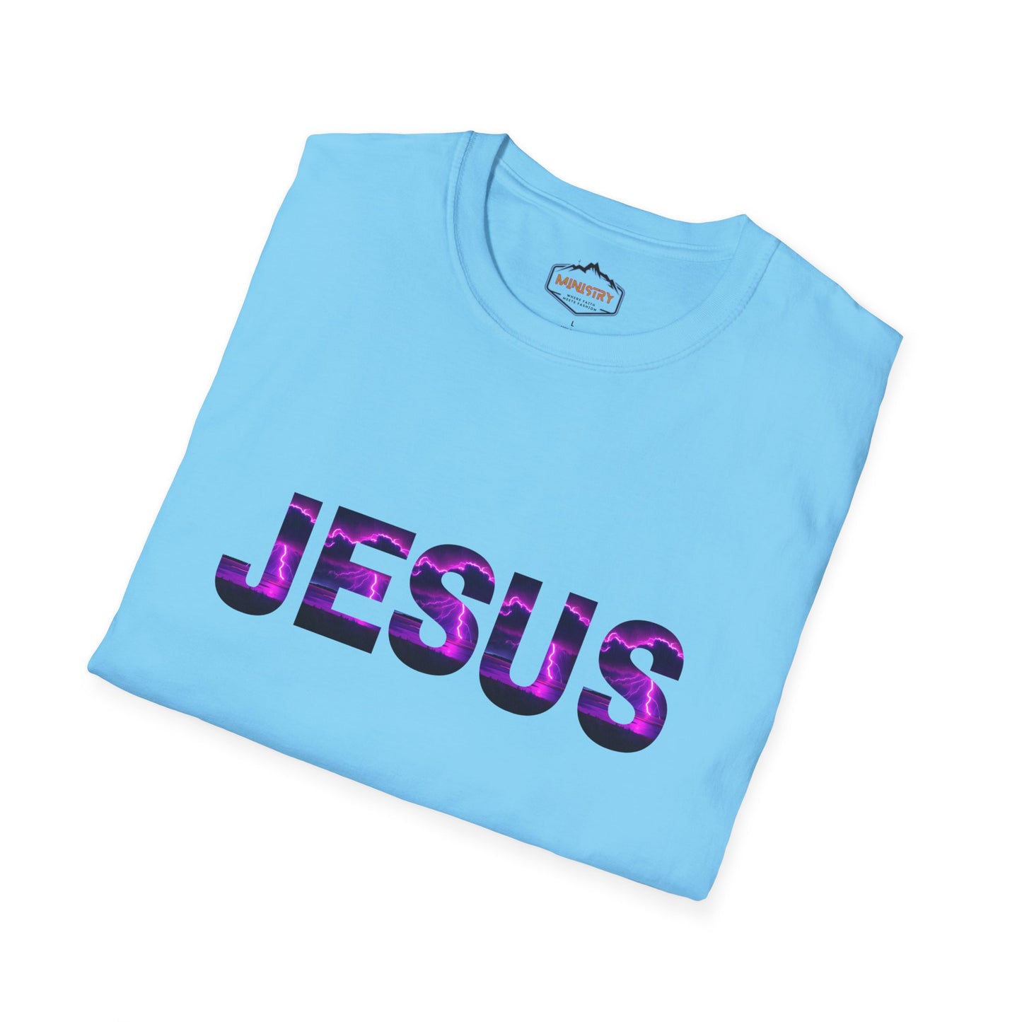 Ministry Fashion presents Neon Lightning Jesus T-Shirt