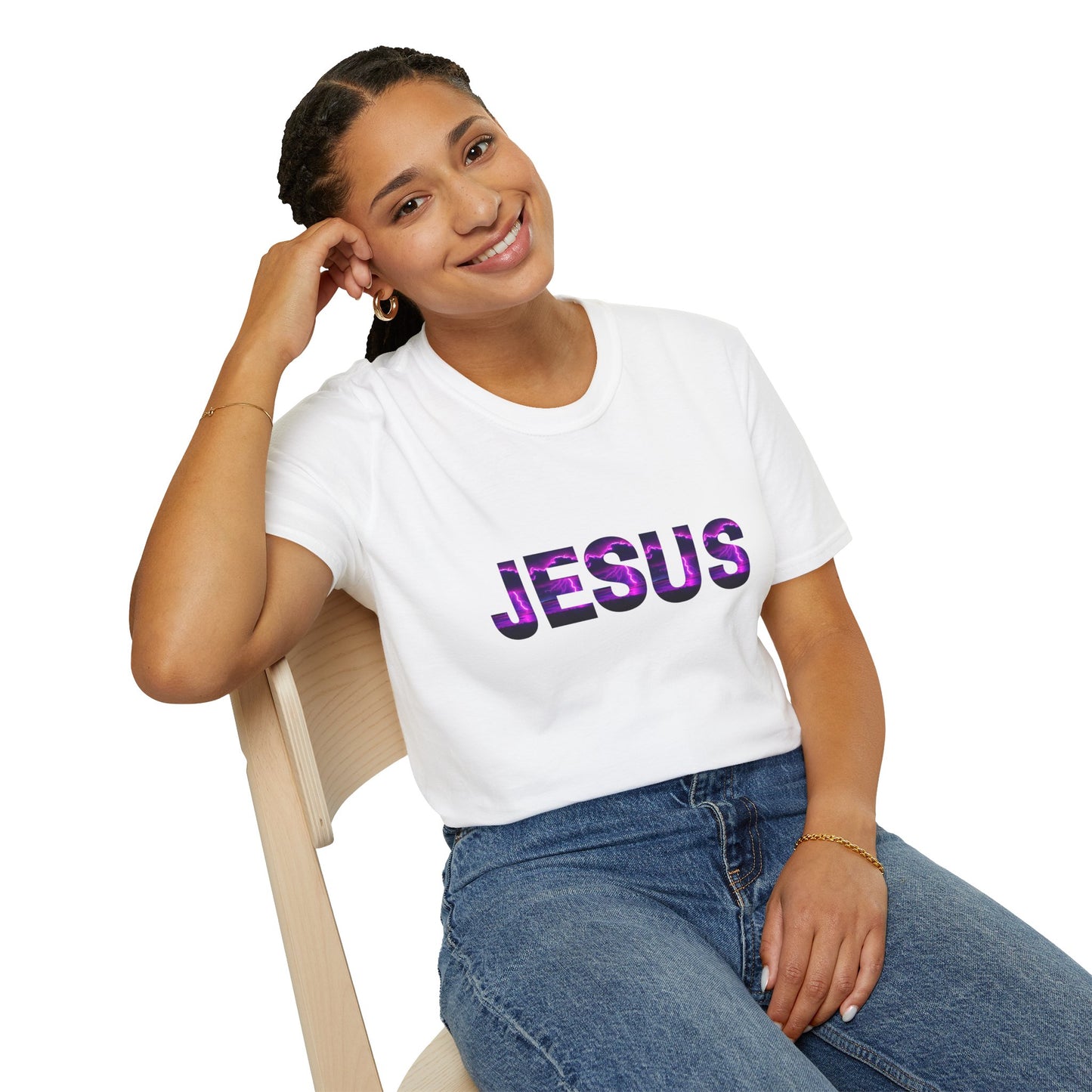 Ministry Fashion presents Neon Lightning Jesus T-Shirt
