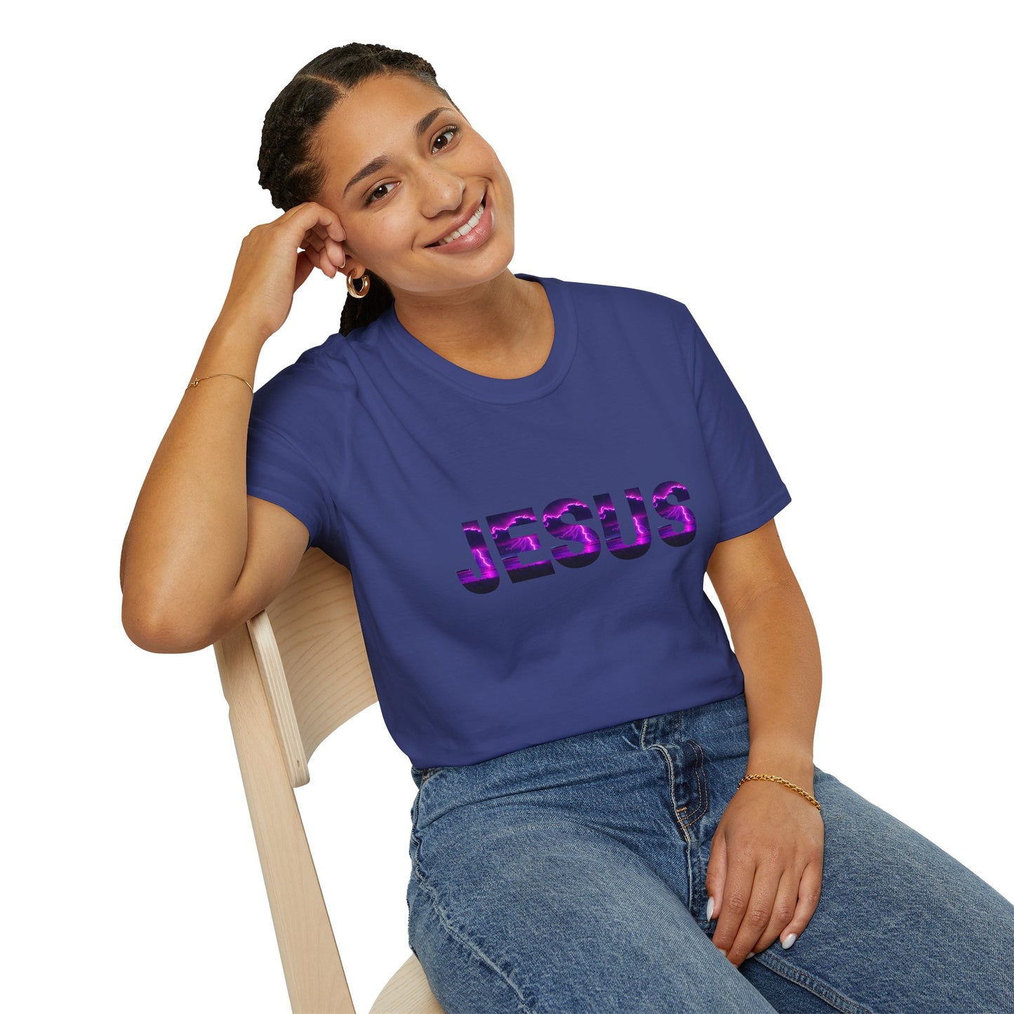 Ministry Fashion presents Neon Lightning Jesus T-Shirt