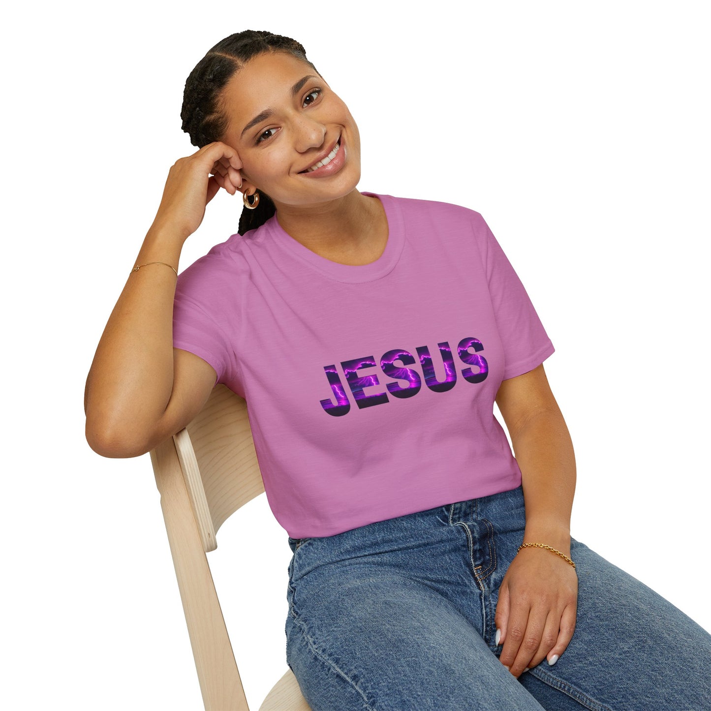 Ministry Fashion presents Neon Lightning Jesus T-Shirt