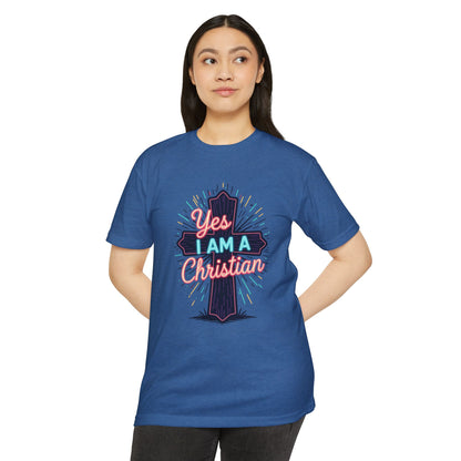 Ministry Fashion Christian Faith T-Shirt, Unisex Religious Tee, Yes I Am A Christian Shirt, Inspirational Apparel, Perfect for Church Events, Gifts