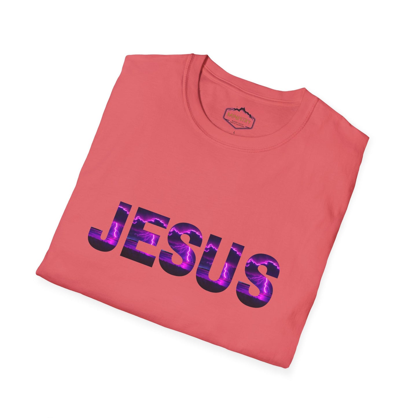 Ministry Fashion presents Neon Lightning Jesus T-Shirt