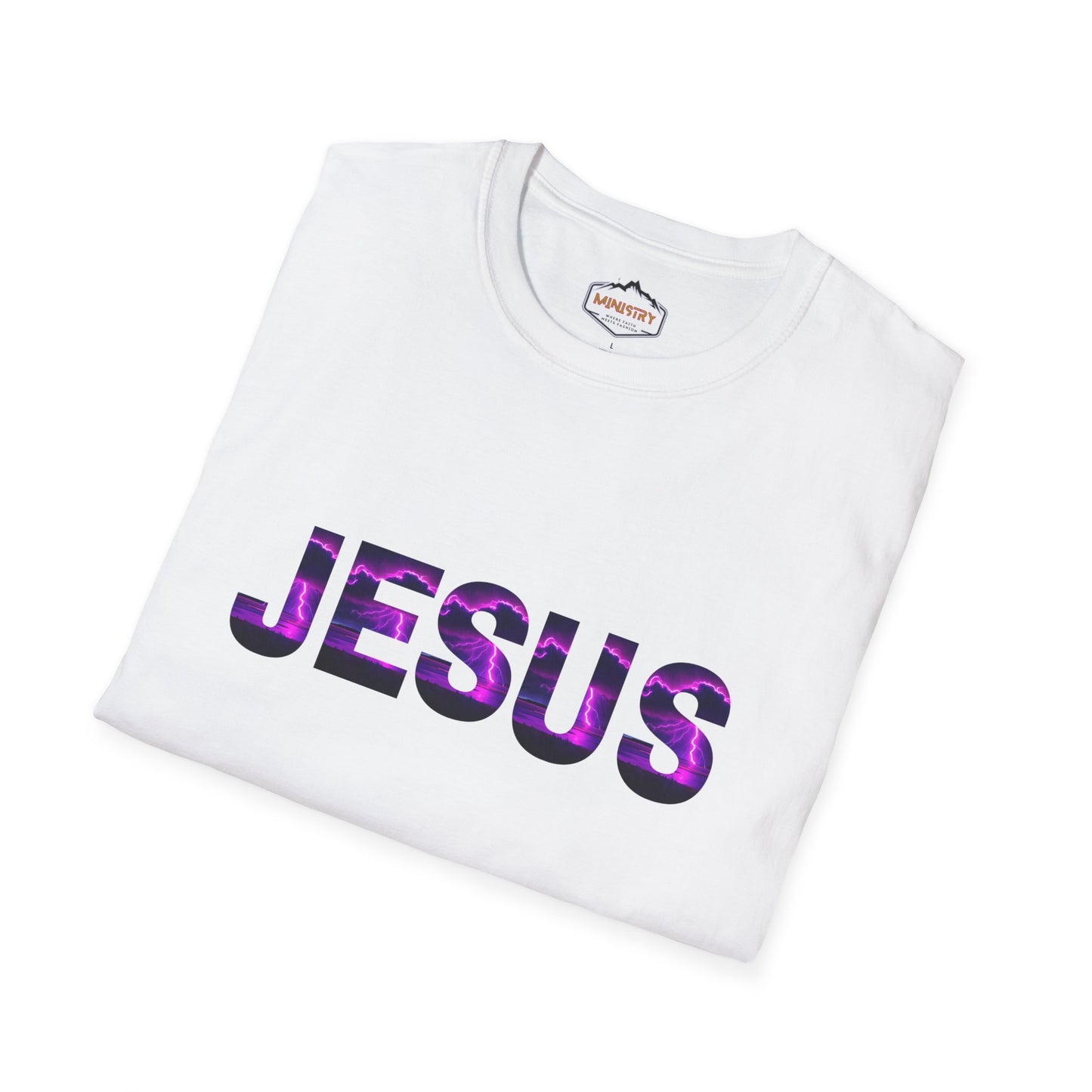 Ministry Fashion presents Neon Lightning Jesus T-Shirt