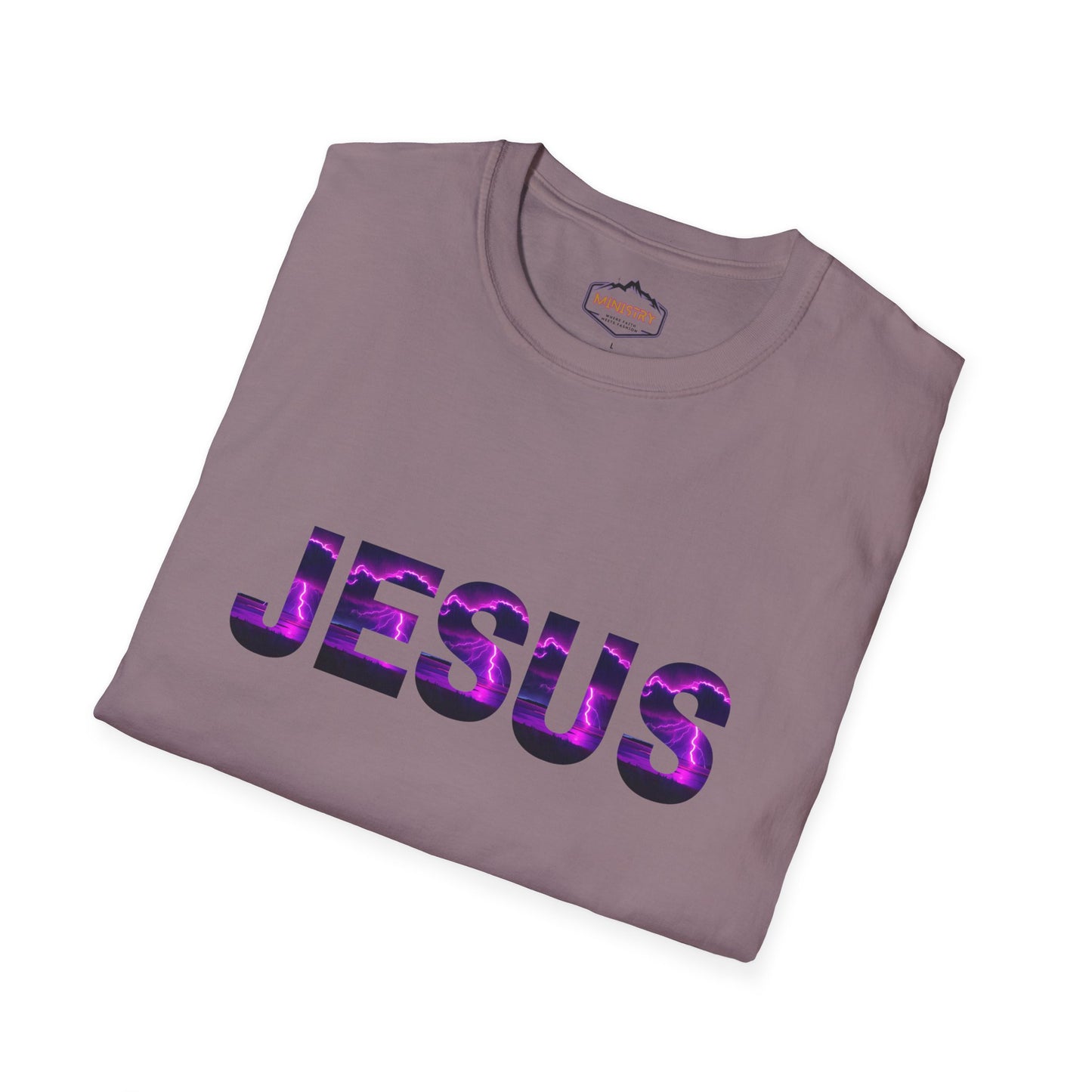 Ministry Fashion presents Neon Lightning Jesus T-Shirt
