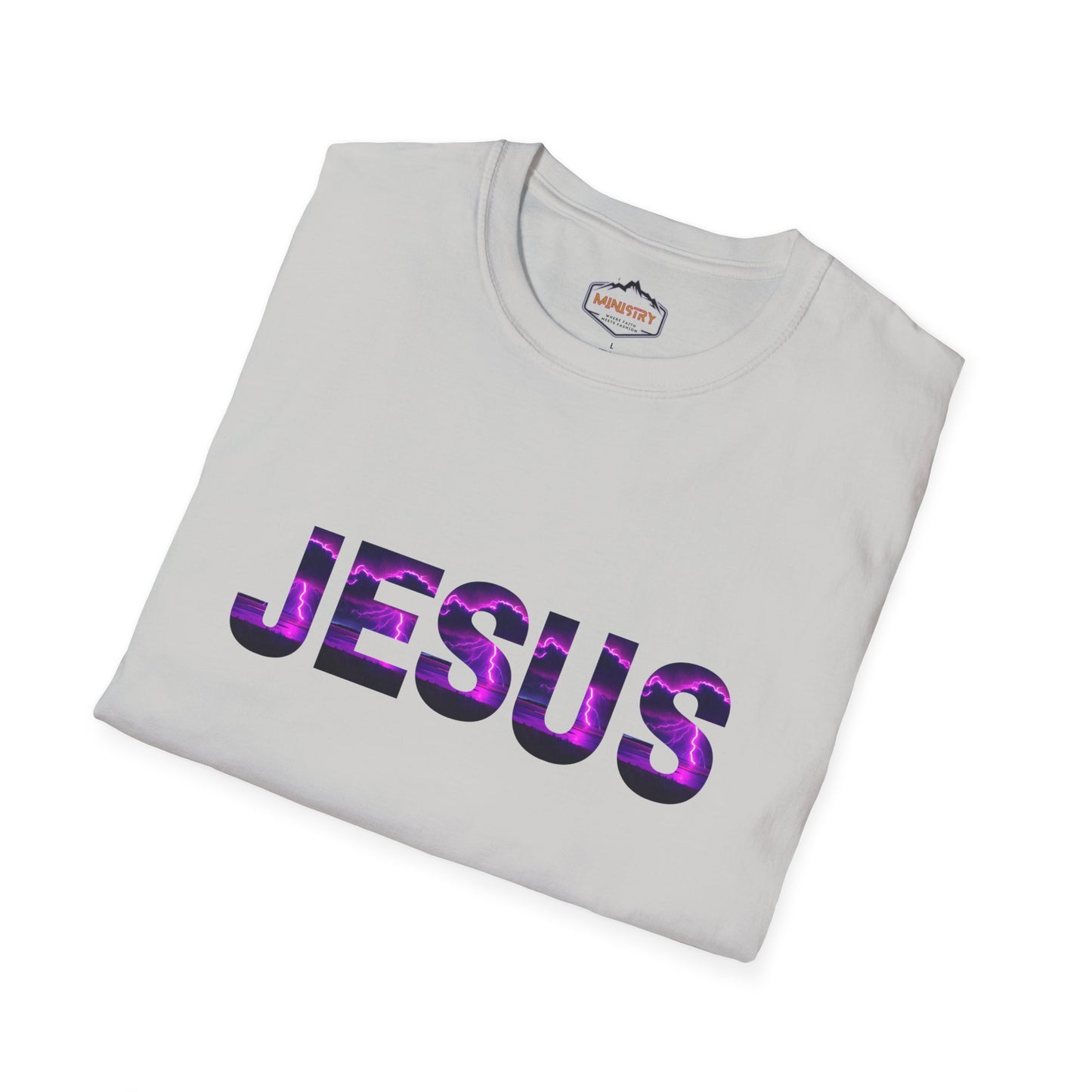Ministry Fashion presents Neon Lightning Jesus T-Shirt