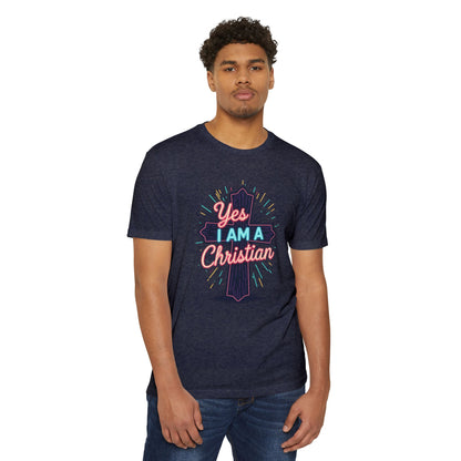 Ministry Fashion Christian Faith T-Shirt, Unisex Religious Tee, Yes I Am A Christian Shirt, Inspirational Apparel, Perfect for Church Events, Gifts