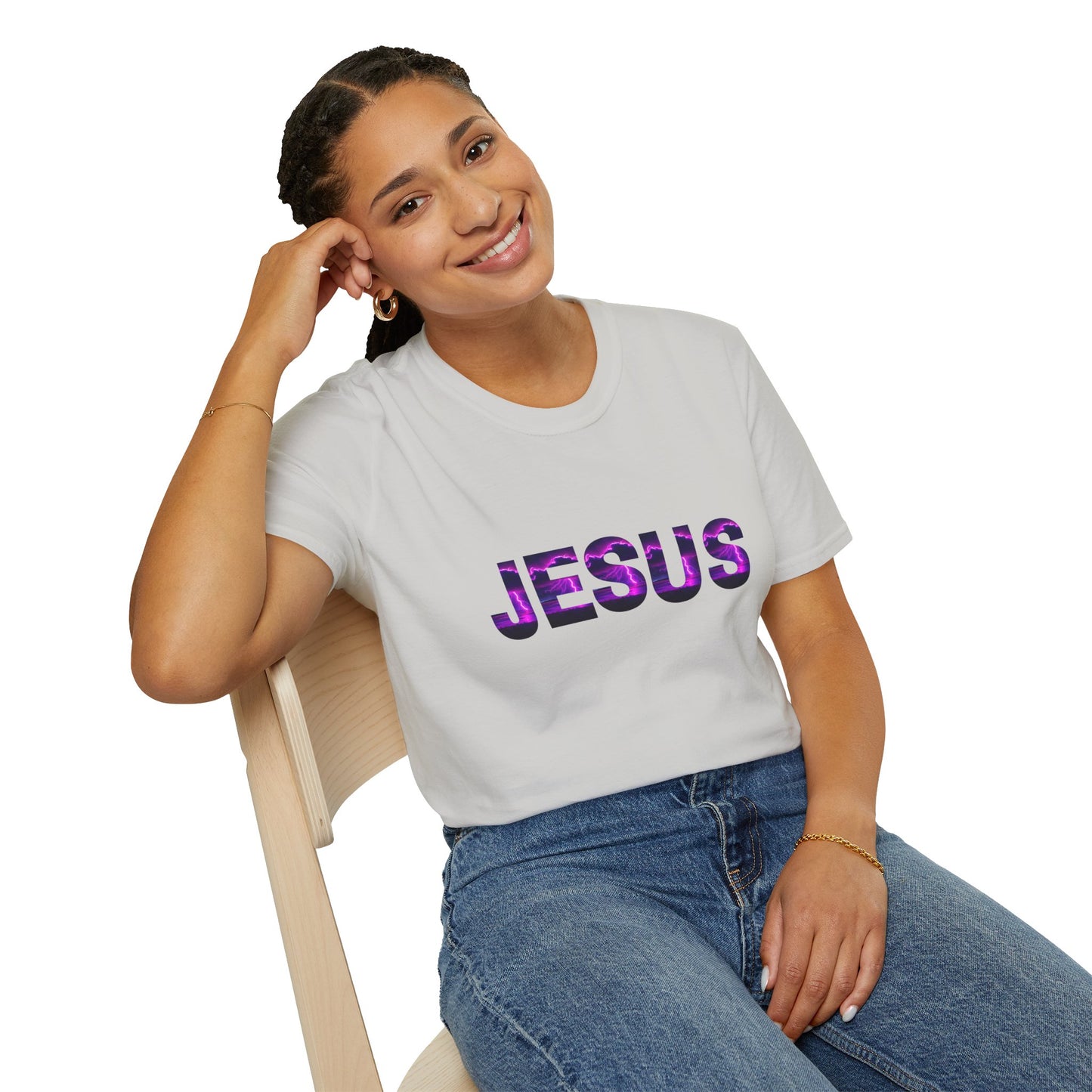 Ministry Fashion presents Neon Lightning Jesus T-Shirt