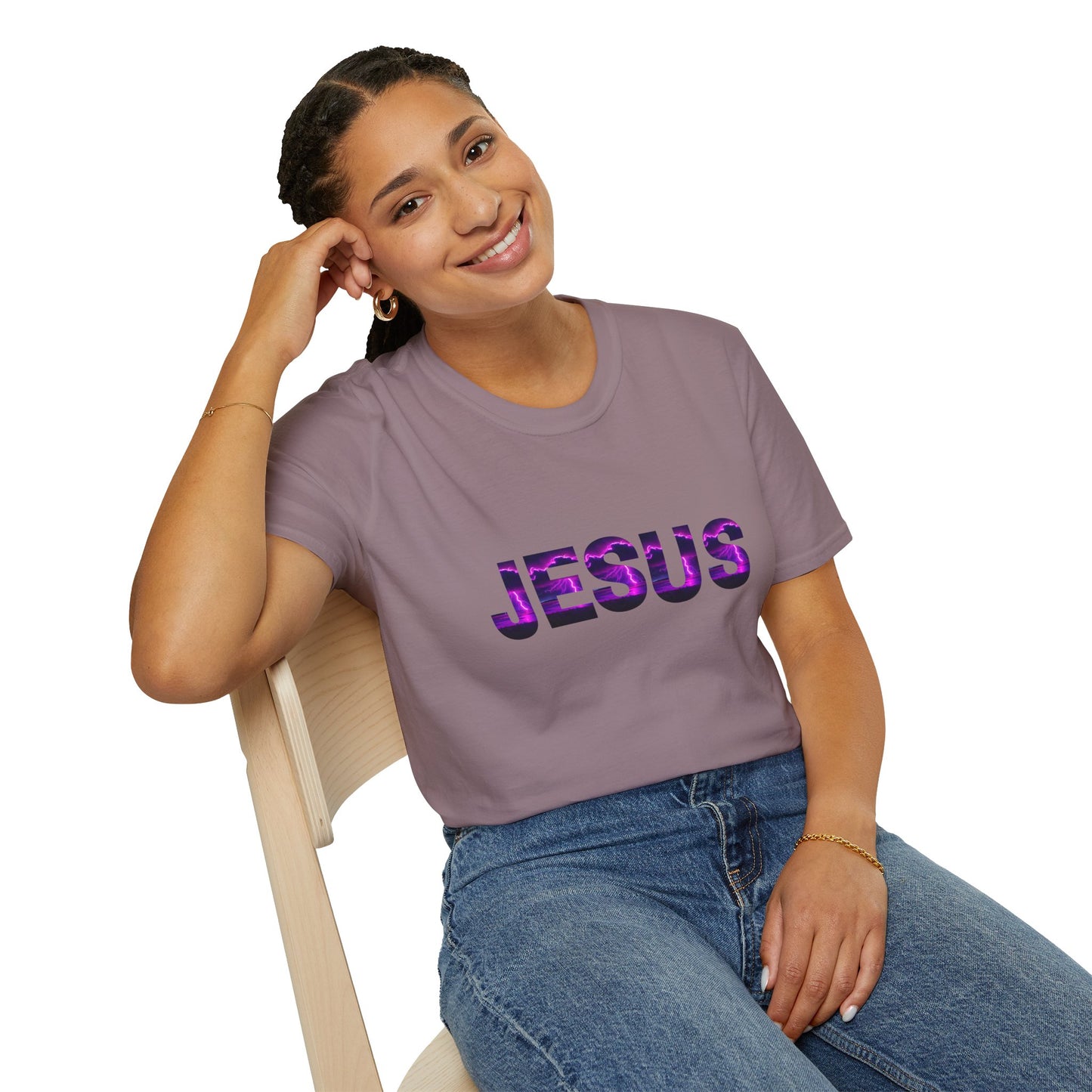 Ministry Fashion presents Neon Lightning Jesus T-Shirt