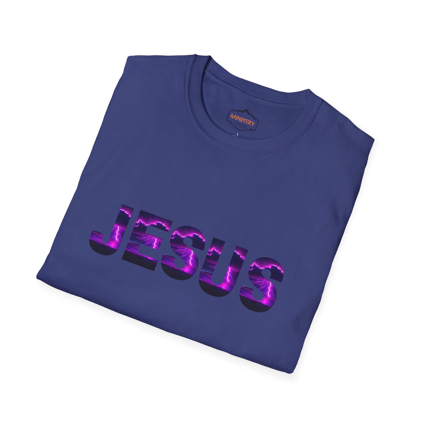 Ministry Fashion presents Neon Lightning Jesus T-Shirt