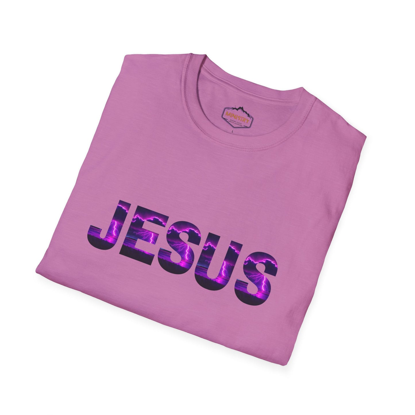 Ministry Fashion presents Neon Lightning Jesus T-Shirt