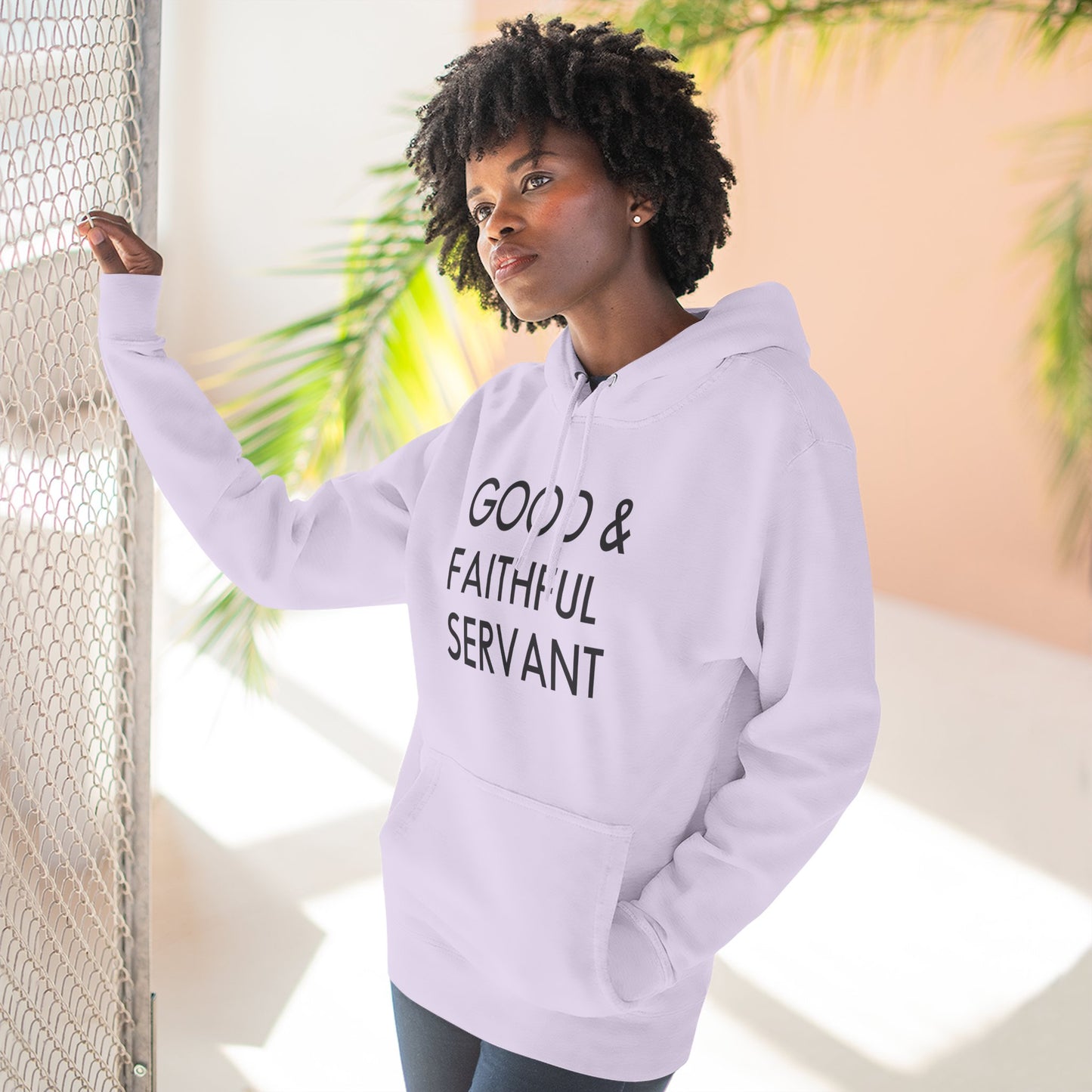 Ministry Three-Panel Fleece Hoodie Featuring 'Good & Faithful Servant'