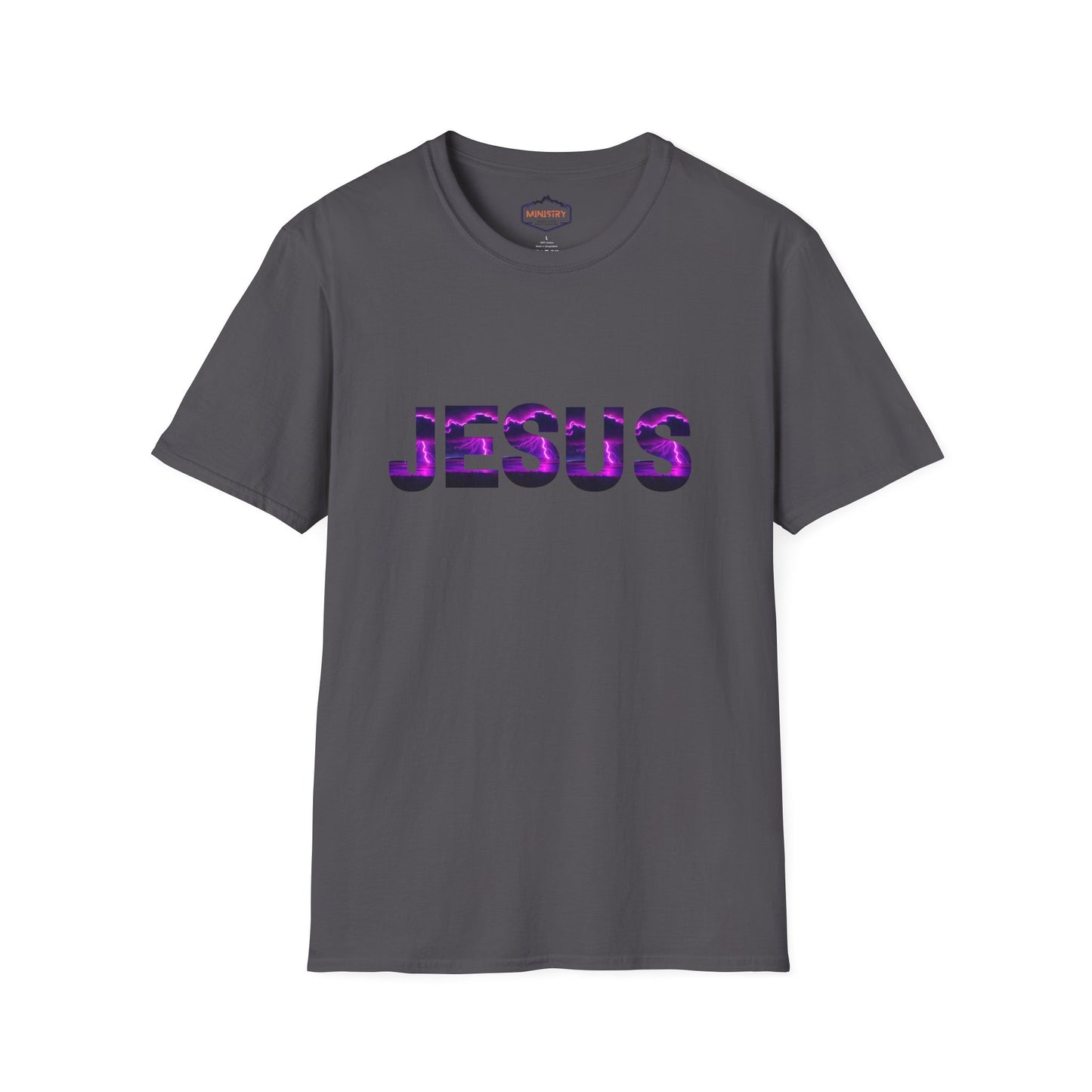 Ministry Fashion presents Neon Lightning Jesus T-Shirt