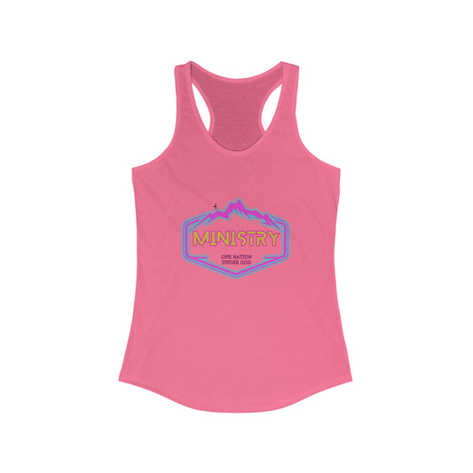 Ministry Faith Meets Fashion Racerback Tank, Inspirational Workout Top, Christian Activewear, Gift for Her, Summer Casual Wear