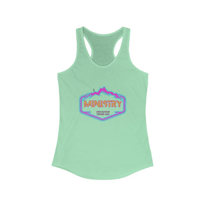 Ministry Faith Meets Fashion Racerback Tank, Inspirational Workout Top, Christian Activewear, Gift for Her, Summer Casual Wear