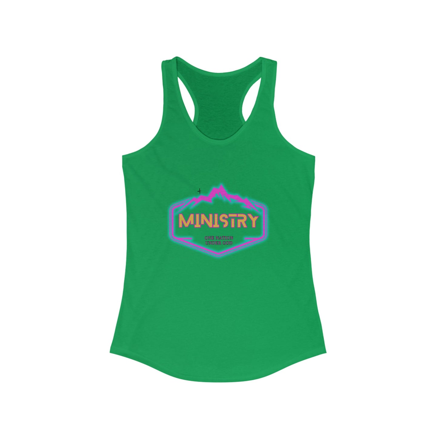 Ministry Faith Meets Fashion Racerback Tank, Inspirational Workout Top, Christian Activewear, Gift for Her, Summer Casual Wear