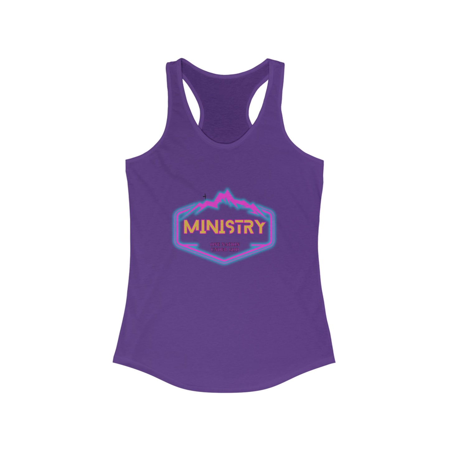 Ministry Faith Meets Fashion Racerback Tank, Inspirational Workout Top, Christian Activewear, Gift for Her, Summer Casual Wear