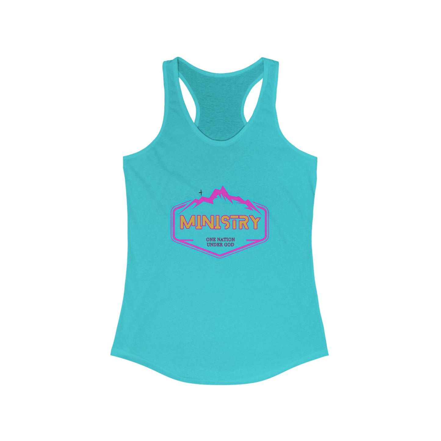 Ministry Faith Meets Fashion Racerback Tank, Inspirational Workout Top, Christian Activewear, Gift for Her, Summer Casual Wear