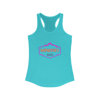 Ministry Faith Meets Fashion Racerback Tank, Inspirational Workout Top, Christian Activewear, Gift for Her, Summer Casual Wear