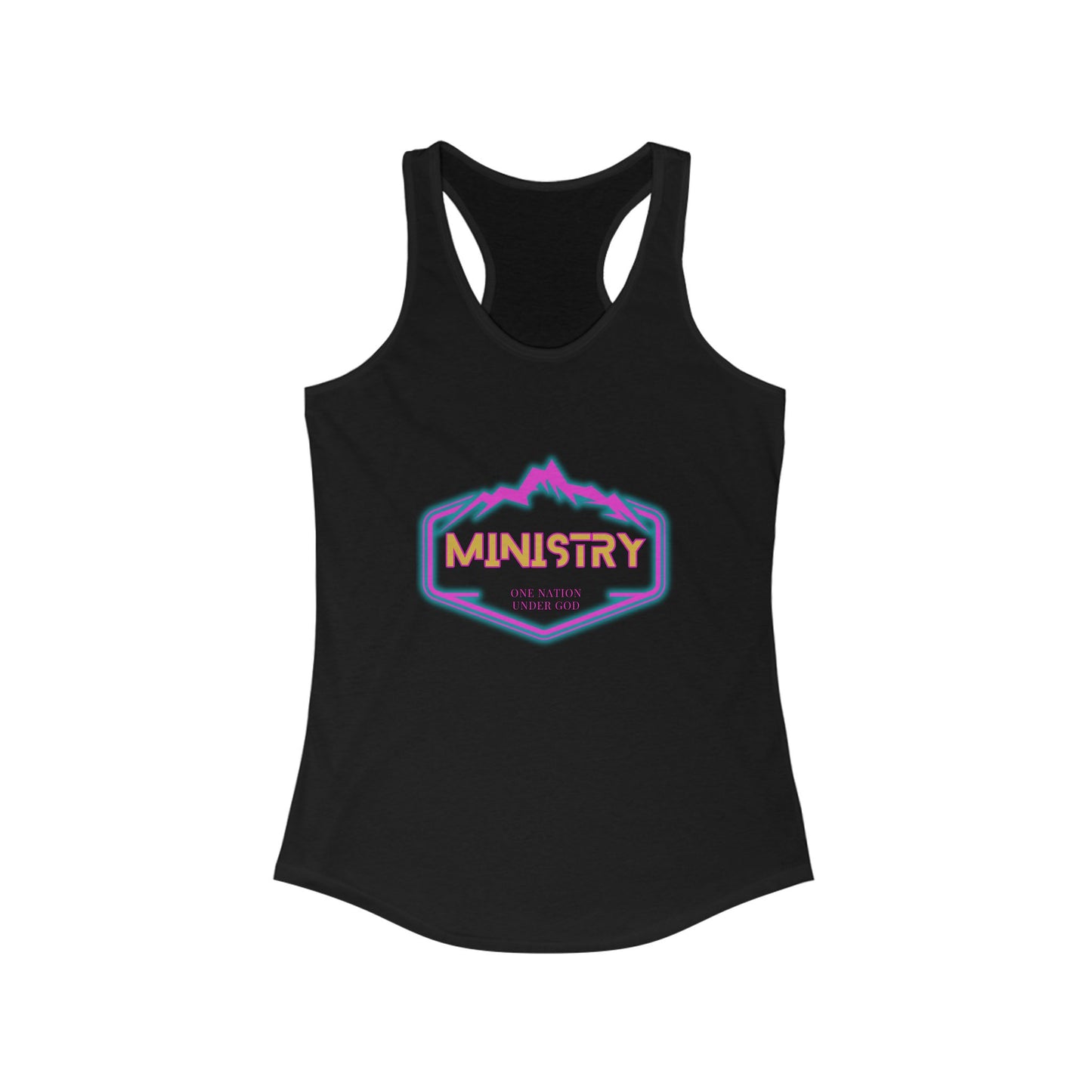 Ministry Faith Meets Fashion Racerback Tank, Inspirational Workout Top, Christian Activewear, Gift for Her, Summer Casual Wear