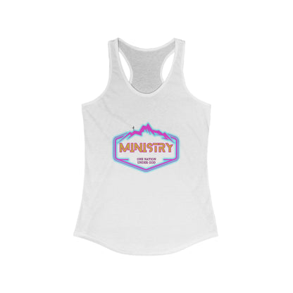 Ministry Faith Meets Fashion Racerback Tank, Inspirational Workout Top, Christian Activewear, Gift for Her, Summer Casual Wear