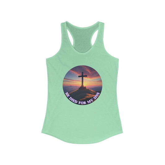 Ministry Fashion "He Died For My Sins" Racerback Tank Top