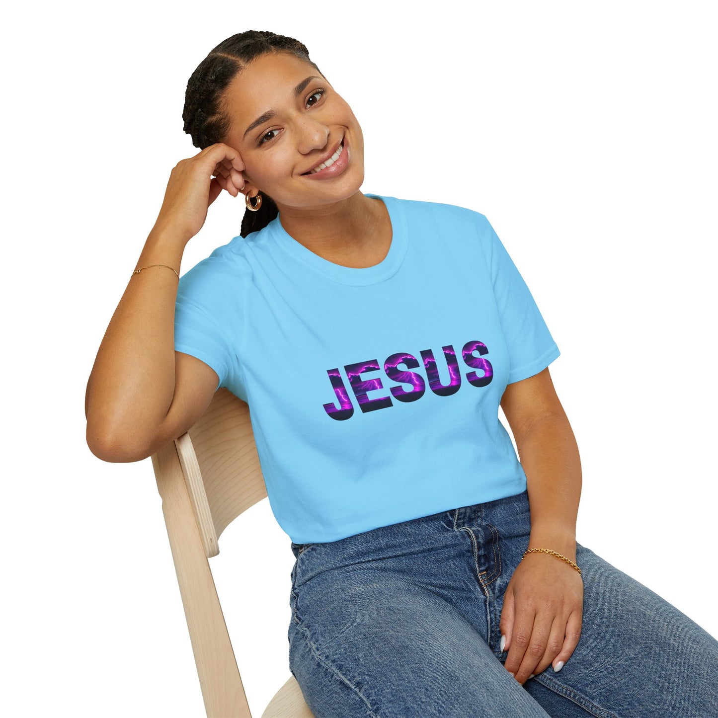 Ministry Fashion presents Neon Lightning Jesus T-Shirt
